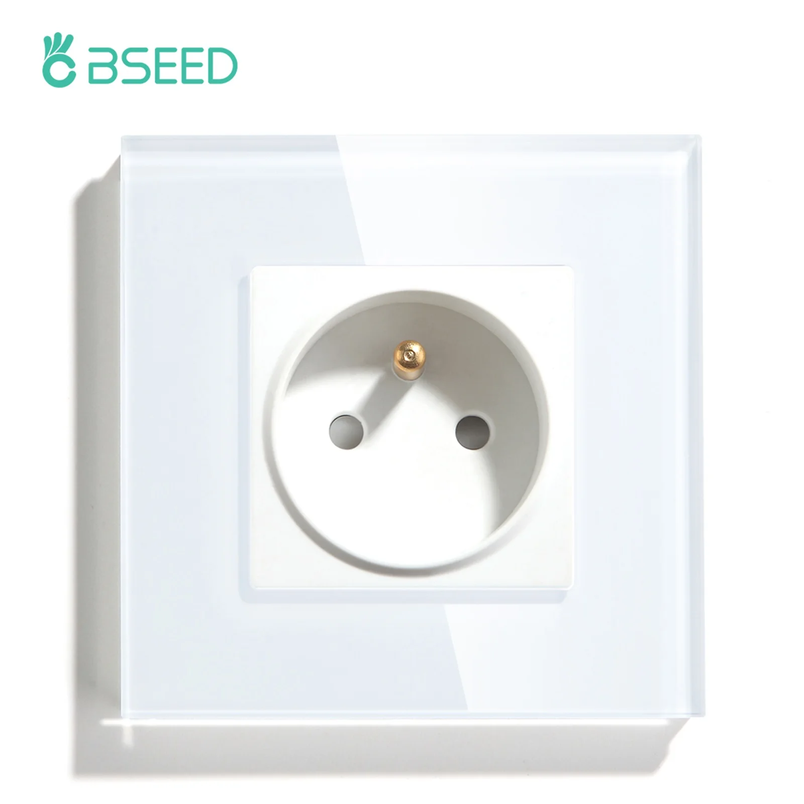 Bseed France Standaard Stopcontact Usb Type-C Oplaadpoort Glaspaneel 20W Snel Opladen Franse Socket 110-250V