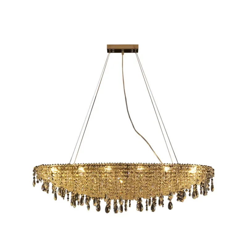 غرفة المعيشة الإبداعية فيلا الفن ضوء غرفة الشاي الفاخرة الثريا الكريستال #1