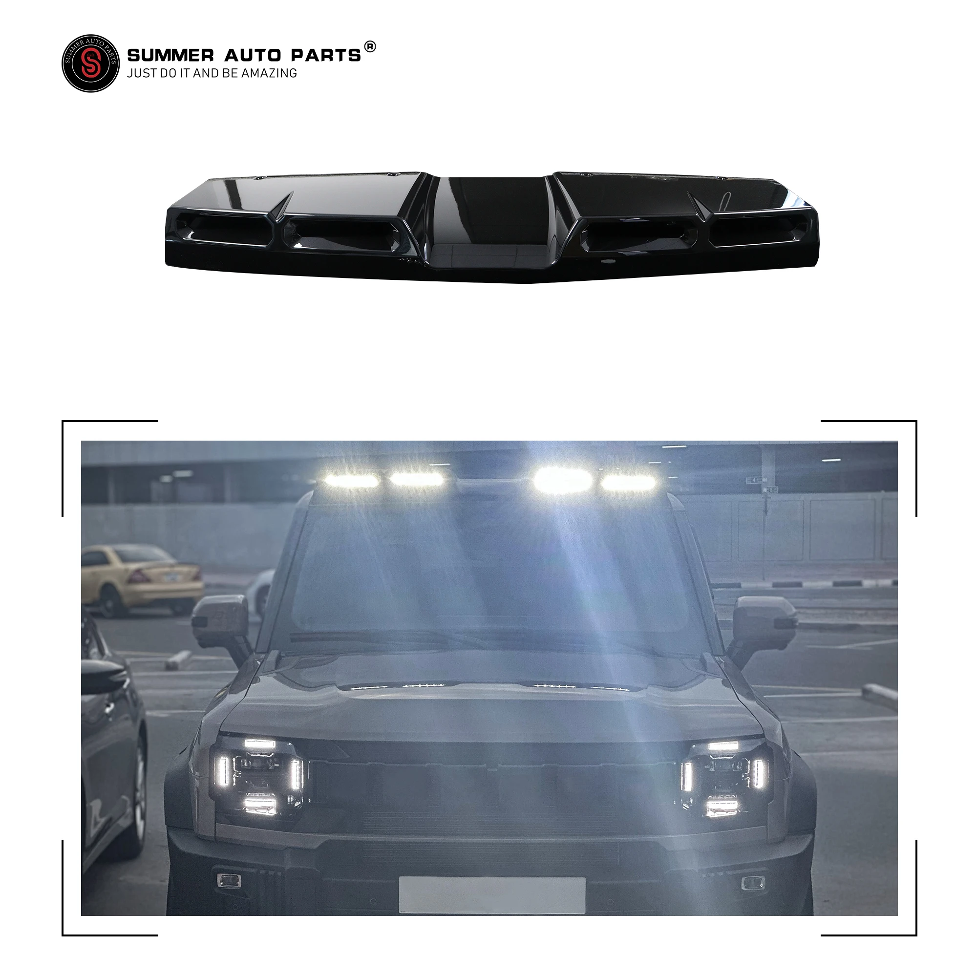 Auto Spare Parts Body Kit 4 Leds Light Bar Car Top Light Roof Light For Jetour T2