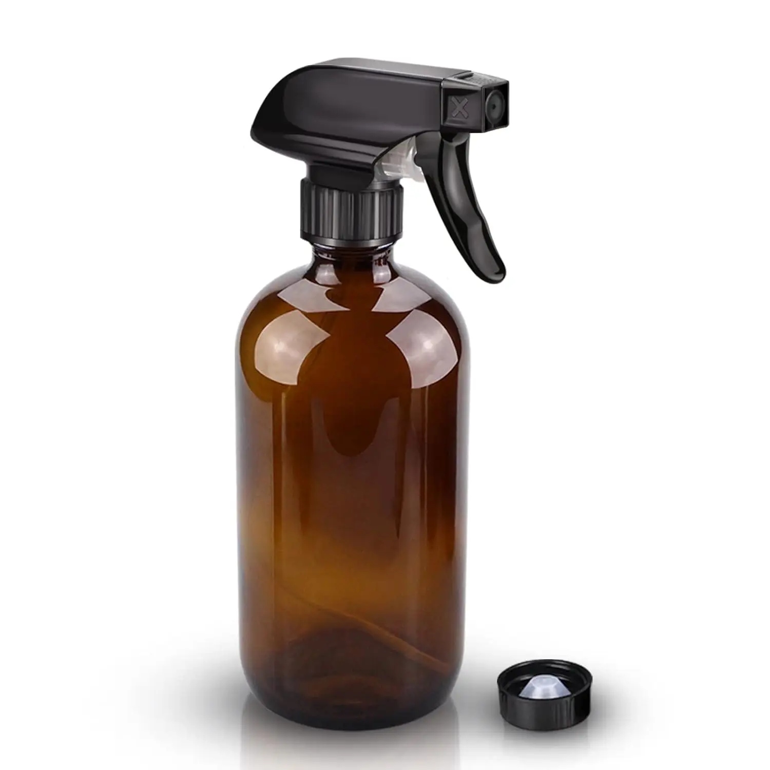 16 oz Amber Glass Spray Bottles, Adjustable Nozzle, UV Protection, Multipurpose for Cleaning & Essential Oils