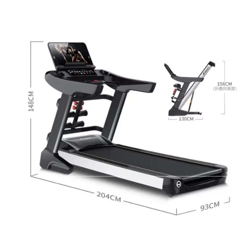 Gym Fitness Equipment Motorized Treadmill 200kg Capacity Foldable & Commercial Use for Exercise