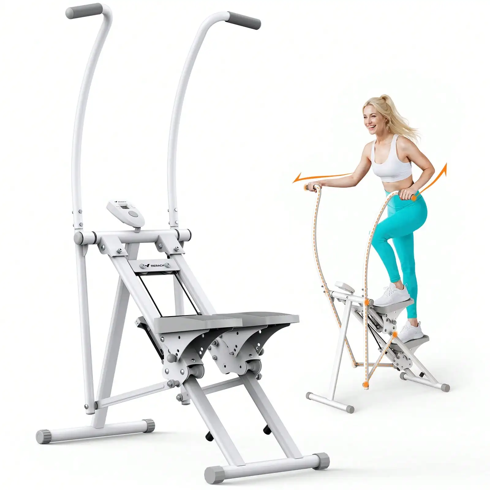 2499 Foldable Vertical Climber – Full-Body Cardio Machine With 3-Level Adjustable Pedals, LCD Display & 330LBS Capacity, Space-Saving Home Gym Equipment For Efficient Fat Burning & Muscle Toning