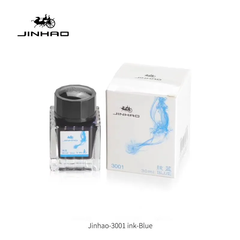 JINHAO 30 مللي قلم حبر الحبر غير الكربون خرطوشة الملء الزجاج المعبأة في زجاجات قلم حبر الحبر القرطاسية مكتب اللوازم المدرسية