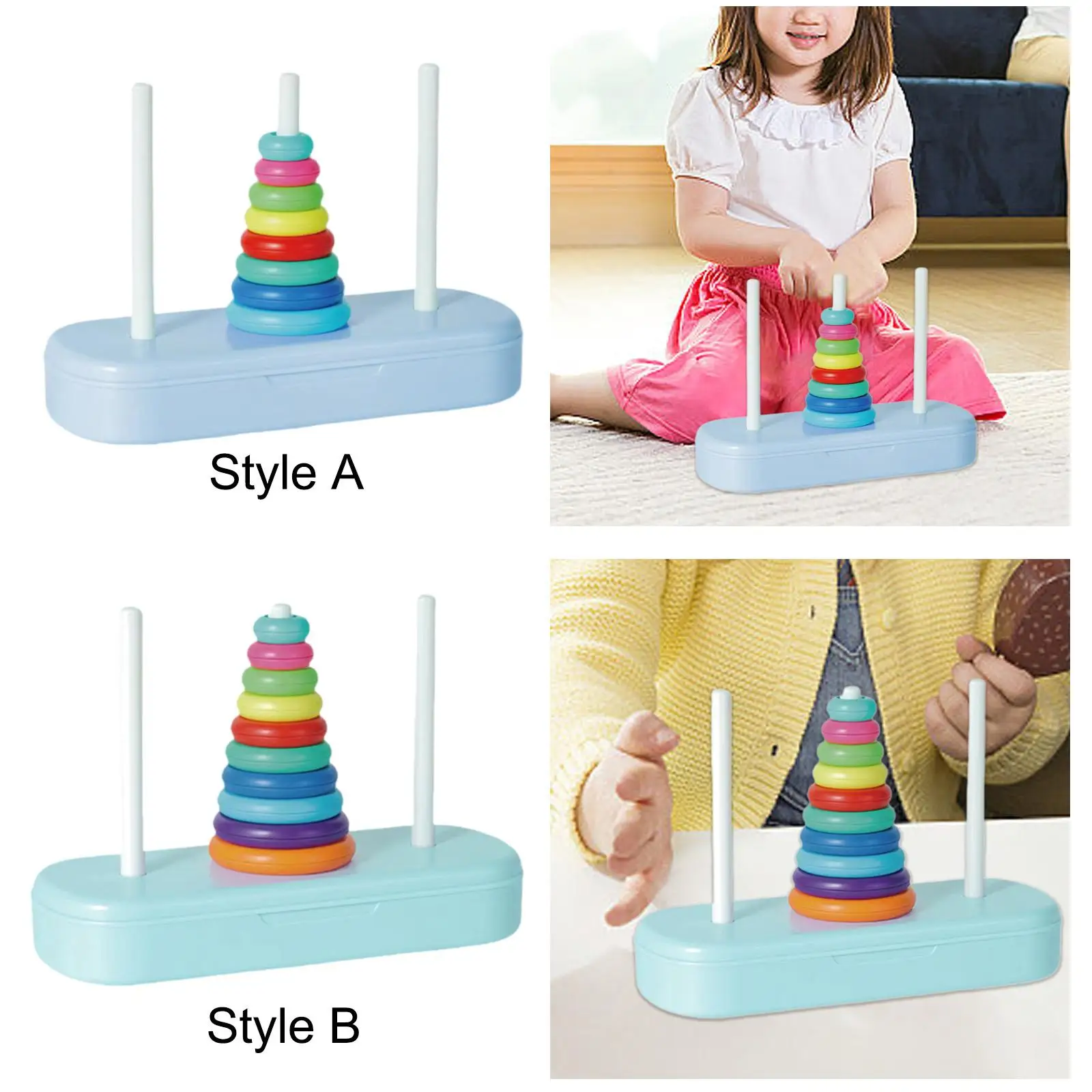 Stacking Rings Toy Interactive Stacking Tower Toy for Boy Girls Children