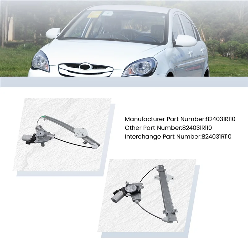 

ABNF!824031R110 Front Left Power Window Regulator Window Adjustment Motor Assembly For Hyundai Accent 2011-2017