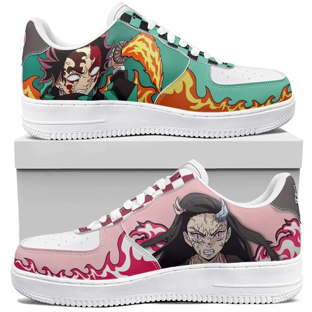 Neue Anime Schuh Kamado Tanjirou Nezuko Zenitsu Dämon Kostüme maßge schneiderte Low Top und High Top Sneakers Geschenk für Jungen Mädchen Trend