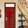 Christmas Large Red Bow Front Door Hanging Decoration Party DIY Xmas Gift Ready Made Bow for Christmas New Year Ribbon Bow 1