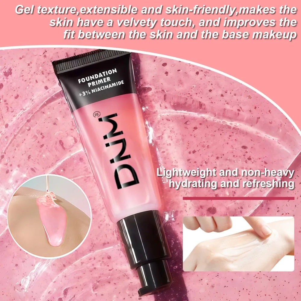 Power Grip Primer Gel éclaircissant acide hyaluronique hydratant longue durée porter visage éclaircir Contour maquillage cosmétique