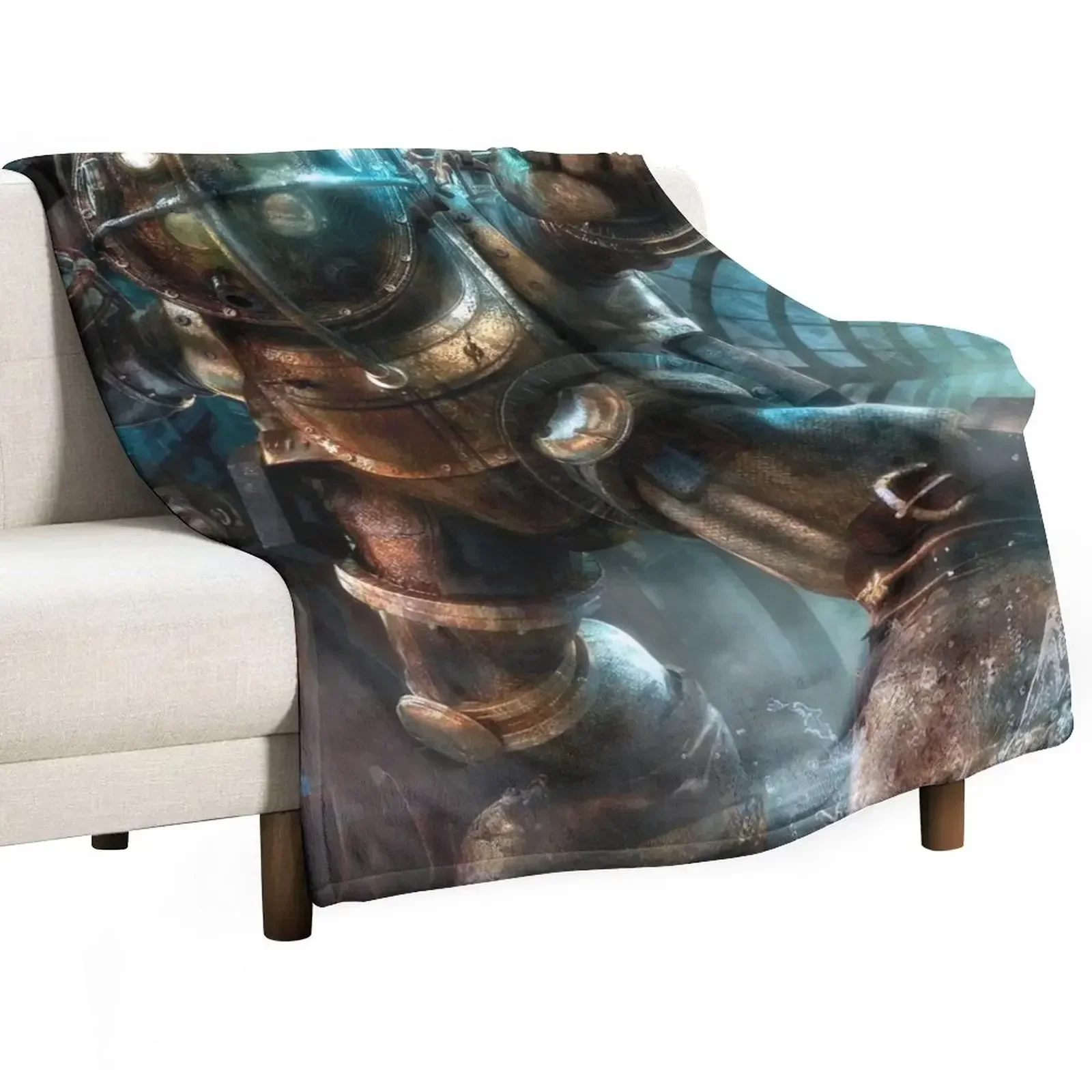 

Bioshock Big Daddy Gaming Art Throw Blanket halloween Decoratives blankets ands Blankets