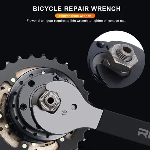 Cykelpedalnyckel 15 mm öppen extra lång handtag robust hållbar MTB racercykel pedalnyckel nyckel installation borttagare reparationsverktyg 6 best sales pedalverktyg - №2