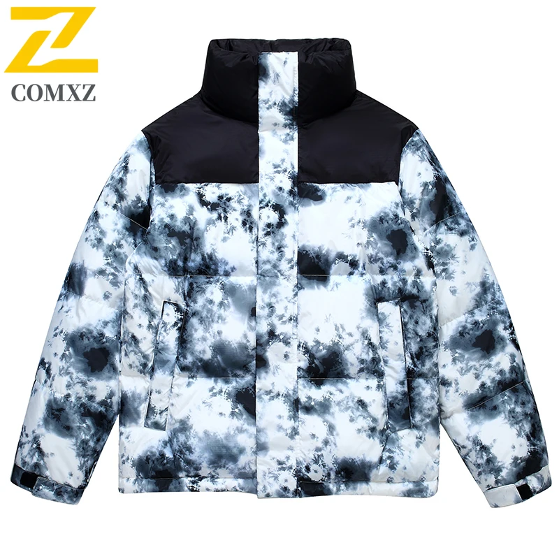 COMXZ New Down Jacket Men Loose Thickened Plus Size Parkas Fashion White Duck Down Thermal Coat Outdoor Daily Winter Wear
