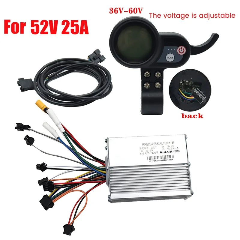 For JP 52V 25A Controller Brushless Motor+36-60V Dashboard Meter Kit for JP Electric Scooter Accessories