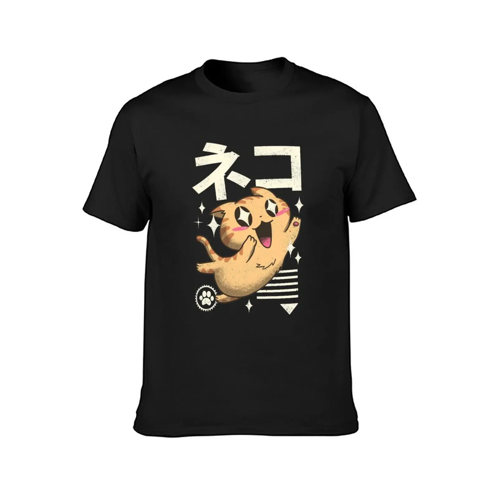 Kawaii Feline T-Shirt vintage clothes new edition sweat plus size tops Men's t-shirt