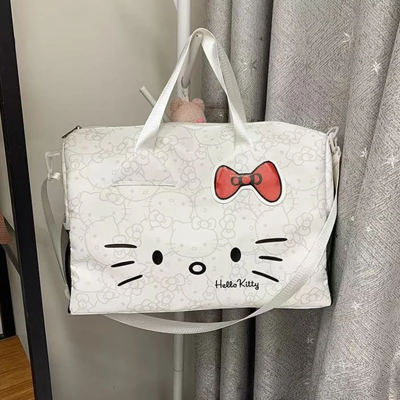 Hello Kitty Fashion Backpack Cartoon Design Large Capacity  Women's Travel Bags Duffle Bag Shoulder Bag Fitness Storage Bag