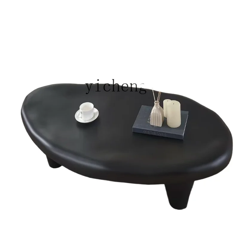 YFY  modern wabi-sabi wind pebble coffee table Internet celebrity creative special-shaped home living room corner table