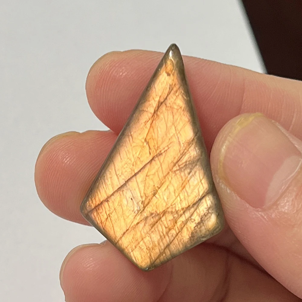 천연석 눈물방울 모양 블루 라브라도라이트 루즈 비즈 1개