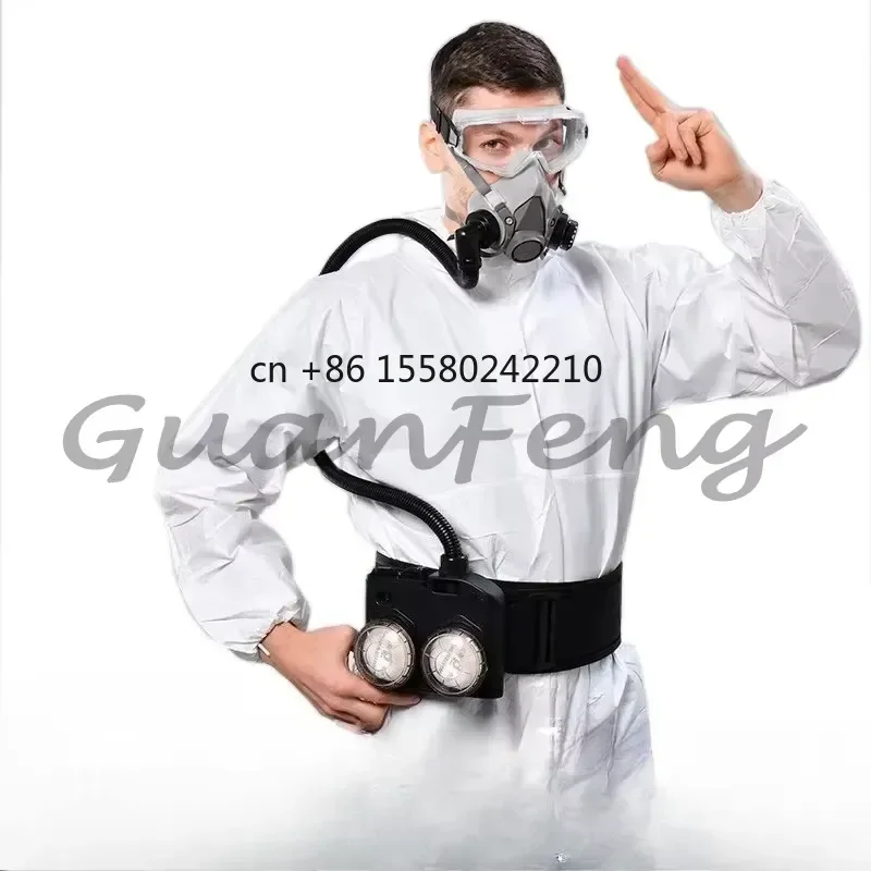 Portable Electric Air Supply Device Battery 6200 Half Face Respirator Dust Mask for Spraying Painting Polishing Work