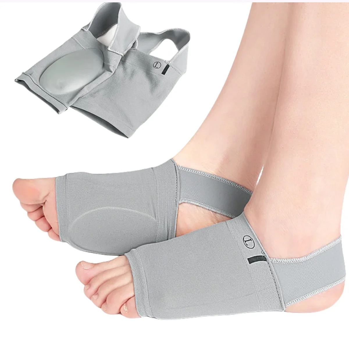 Silicone Arch Support Insoles for Woman Men Flat Foot Corrector Plantar Fasciitis Pain Relief Sleeve Socks Orthotic Insoles