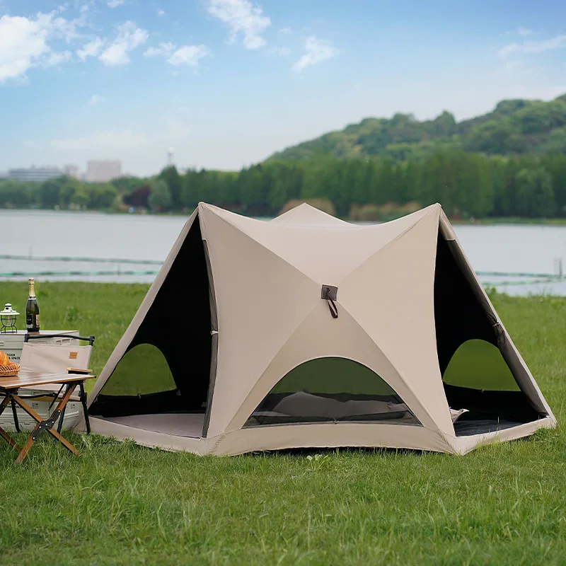 

Seaside Beach Park Quick Open Tent Outdoor Portable Folding Camping Tent Equipment Full Set Sunshade and Rainproof