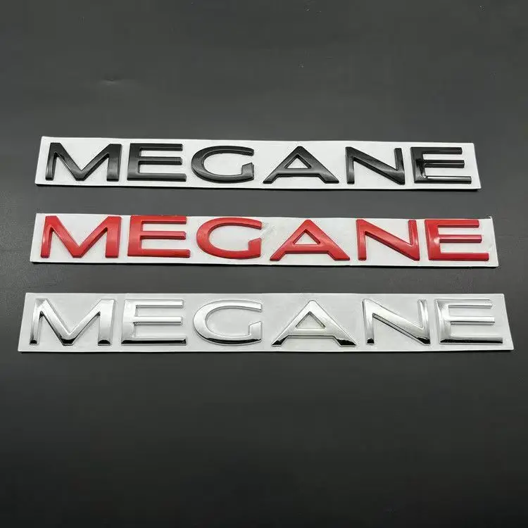 Car Metal Trunk Words Letters Logo Emblem Badge Decals Sticker For Renault Megane 1 2 3 4 5 RS GT Styling Parts Accessories
