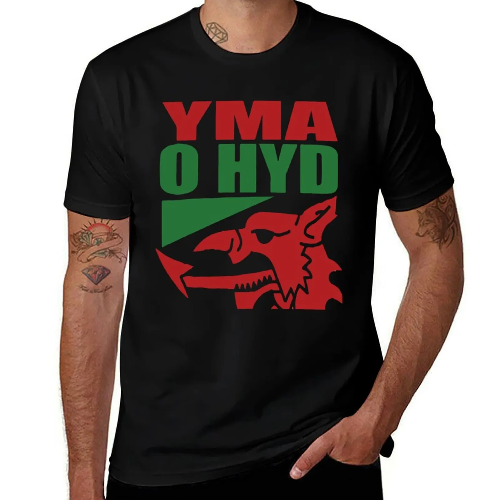 Yma O Hyd Yma O Hyd T-Shirt Simple Solid Color Crew Neck Tee T-Shirt