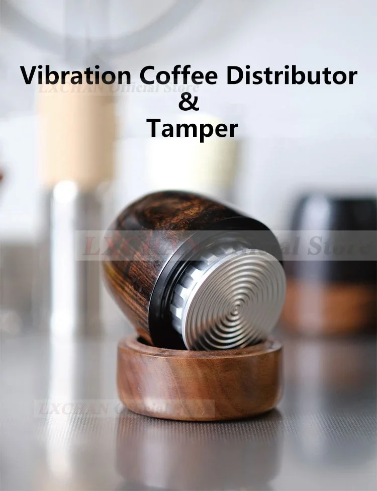 Home WIse Vibration Coffee Distributor Tamper 550 Vibrations Per Second with 2 Hammer 53.7 and 58.7 mm Tamper Distributor