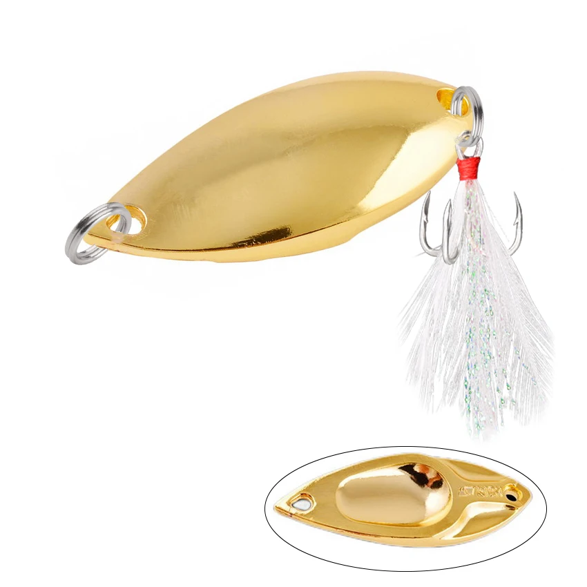 1Pcs 5g-20g Metall Spinner Löffel Lockt Forelle Angeln Locken Harten Köder Pailletten Paillette Künstliche köder Gold Silber Angelgerät – Detail 5