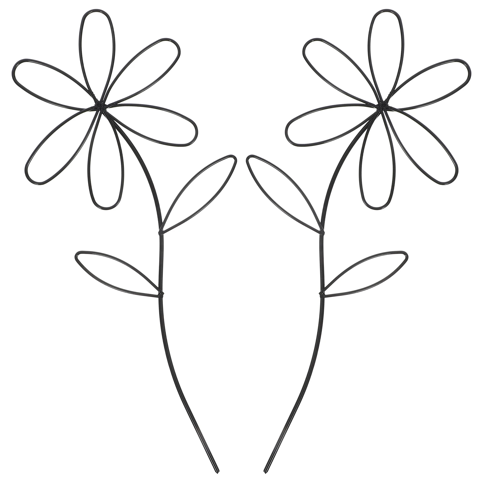 

2Pcs Plant Trellis for Climbing Plants Strong Metal Support Stick for Indoor Potted Gardens Multi-Use Garden Supplies Decorative