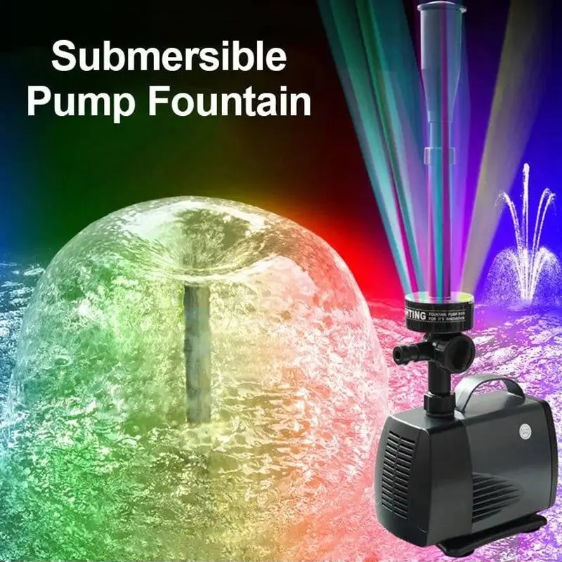 Mini Electric Submersible Water Pump Color RGB With 12 LED Fountain Garden Pond Fish Tank Fountain Pool Lights