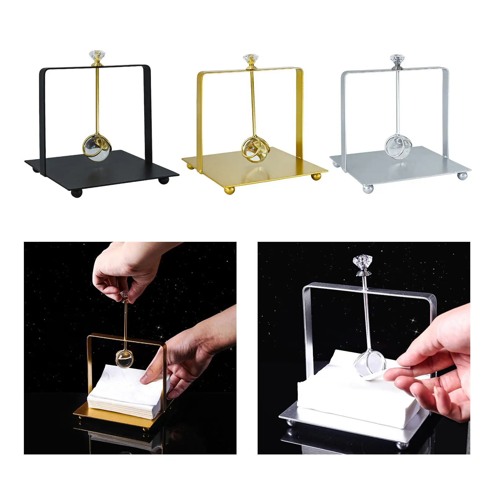 Napkin Holder Rack Metal Tabletop Letters Napkin Dispenser Tray Flat Napkin Dispenser for Party Bar Countertop Kitchen Cafe