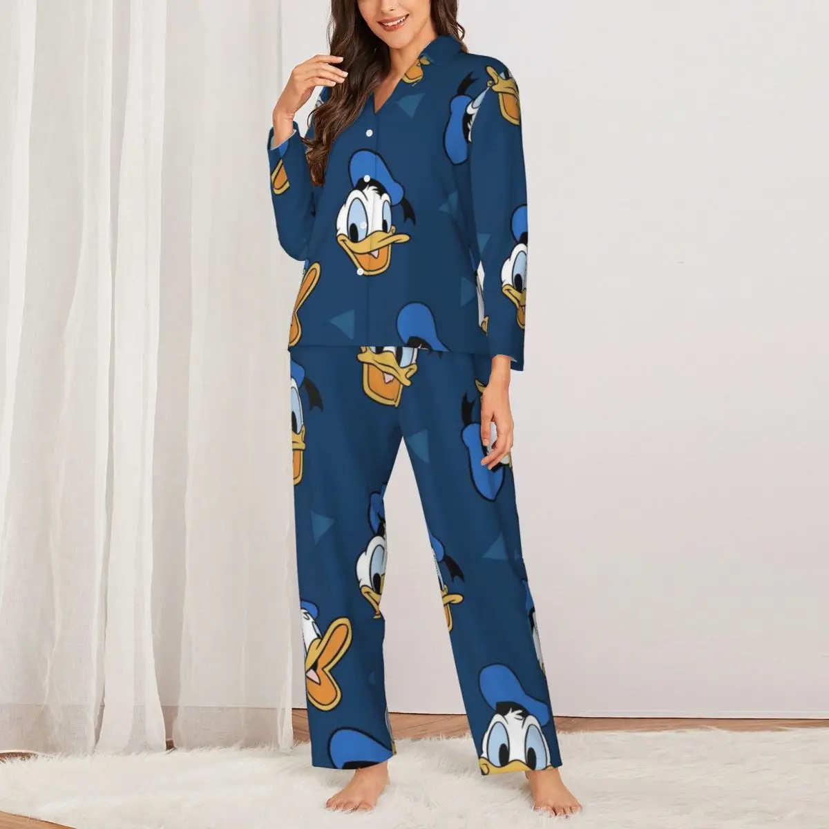 Disney Donald Duck Women Pajamas 2 Pieces Set Loungewear pyjama pour femme