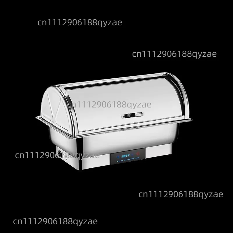 Stainless Steel Buffet Furnace Electric Heating Visual Transparent Clamshell Insulation Furnace Hotel Canteen Insulation Pot