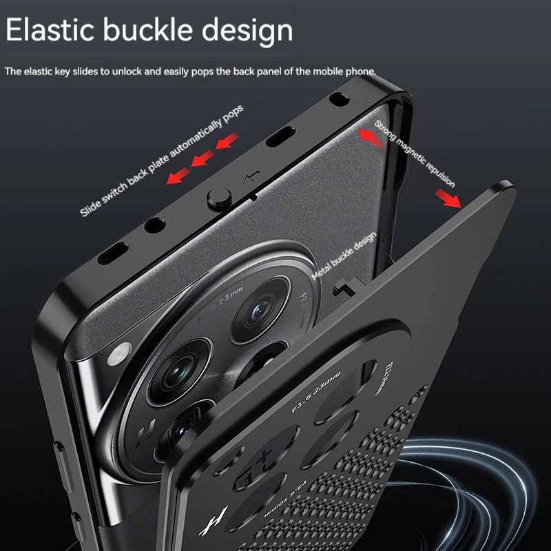For One Plus 12 Metal Heat Dissipation Phone Case,One Plus 13 Ultra-thin Shock-absorbing Fall Prevention Protect Back Cover