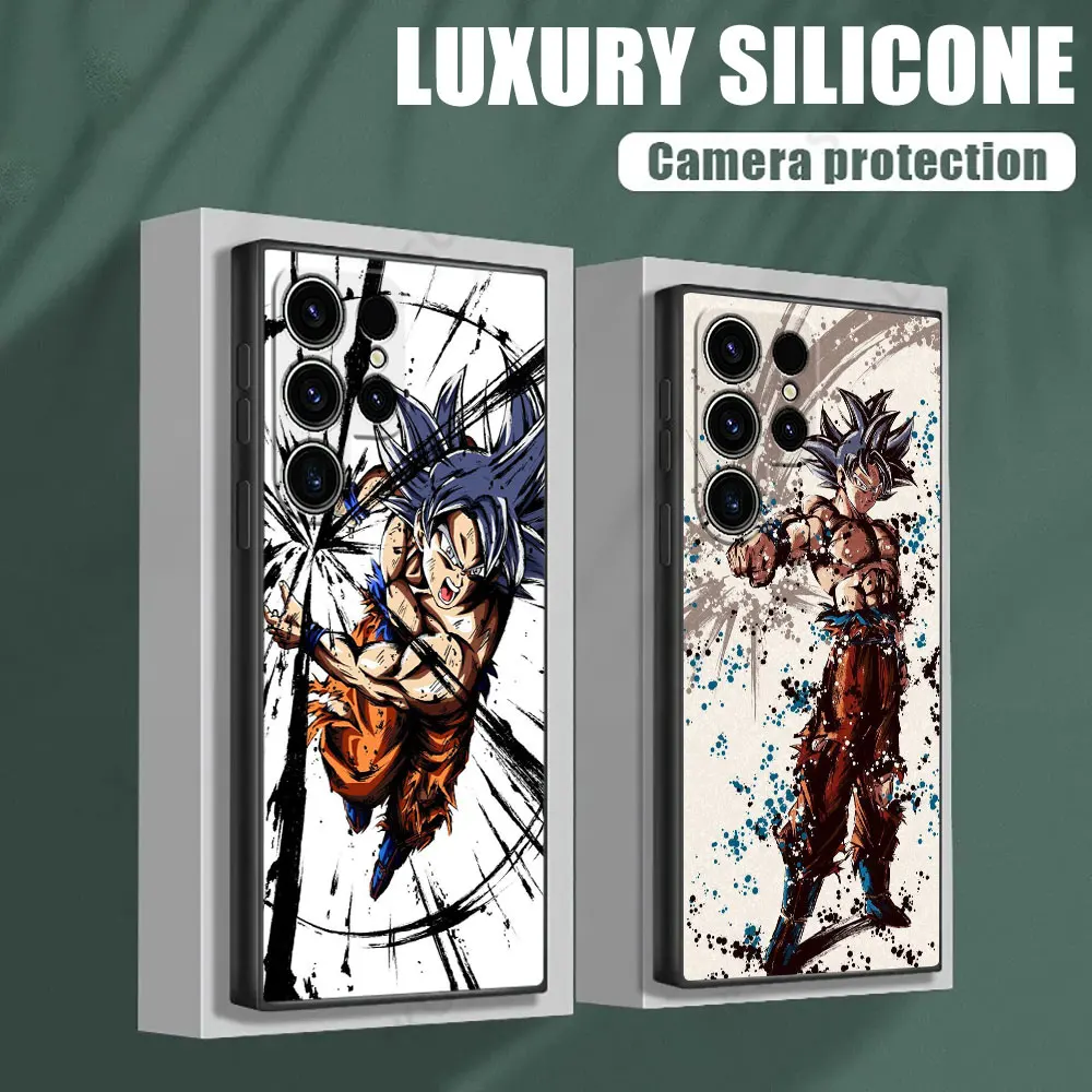 

Phone Case For Samsung Galaxy S26 Ultra Cases S25 FE S24 S23 S21 Ultra 5G S20 S24 FE S22 Plus Black Cover Dragons Art Ball ANIME