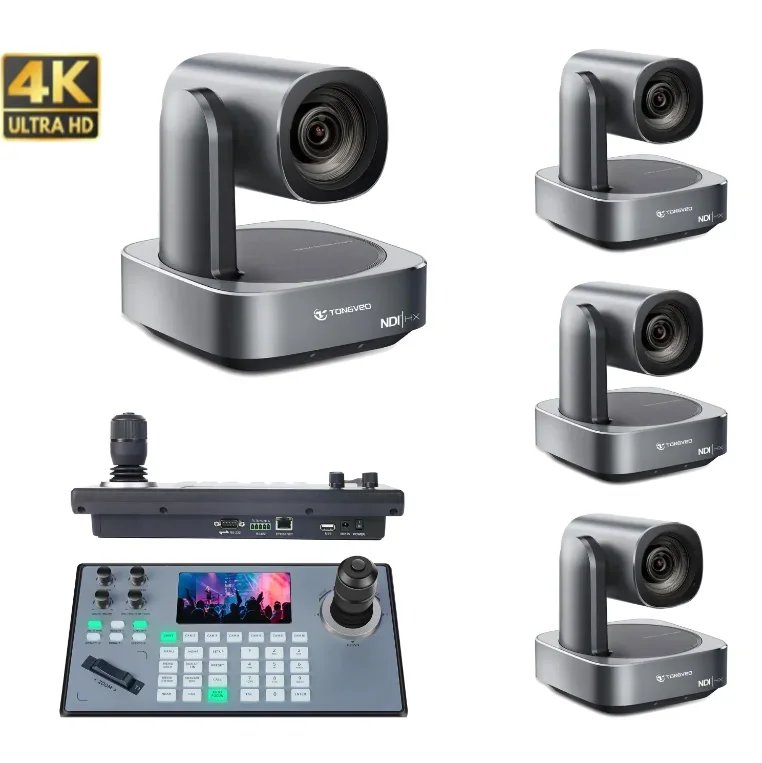 

UHD 4K Live Streaming System 12X PTZ Camera And Controller Joystick Keyboard Supply Church Concert Conference