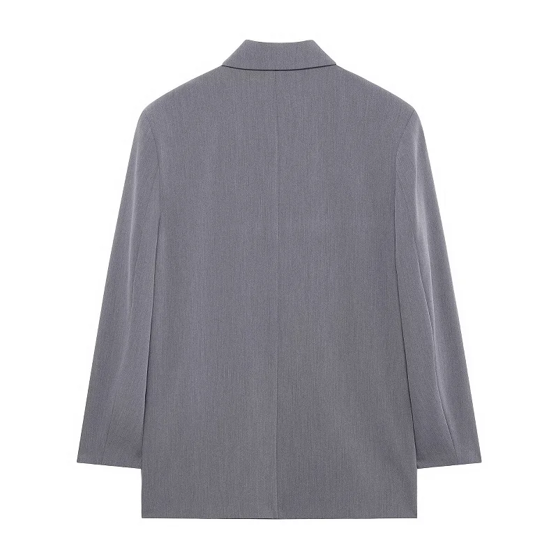 MUJER 2025 Straight Blazer for Women Loose Office Blazer Women Long Sleeve Casual Blazer Woman Outerwears New Coats and Jackets image 5