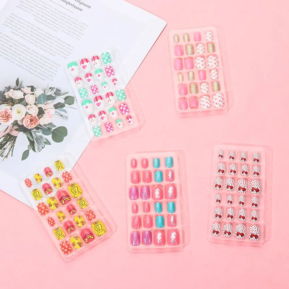 24 個の新しいファッション取り外し可能なスティックオンネイルネイルアートフェイクネイルプレスオンネイルフルカバー偽ネイルチップ