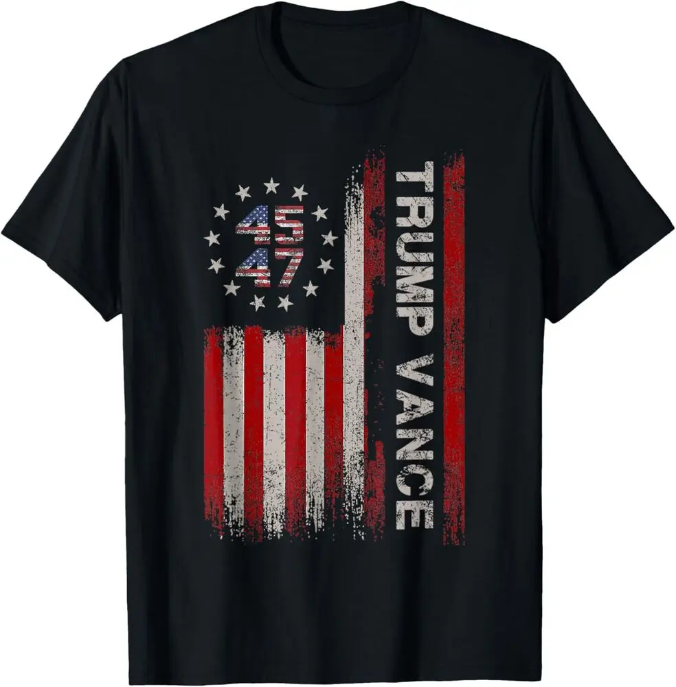 Trump Vance 2024 US Flag Vintage - Election President 2024 T-Shirt Y2K tops Unisex Summer Short Sleeve