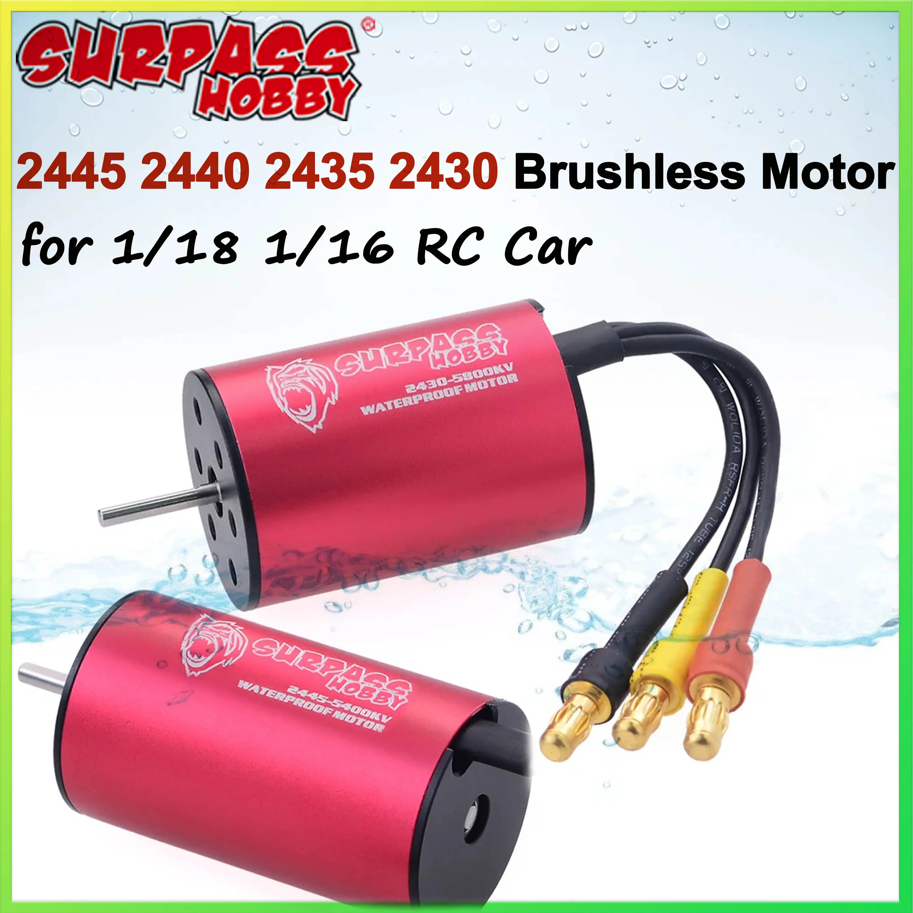 SURPASS HOBBY KK Motor 1/16 1/18 2445 2440 2435 2430 Waterproof Brushless Motor for RC Truck Drift Truck Car Boat Wltoys - Image 2