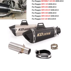 Exhaust Mid Pipe For Piaggio Beverly 125/300 MP3 125/250 LT 300 X10 125 Motorcycle Exhuast Muffler Silencer Slip On Modified