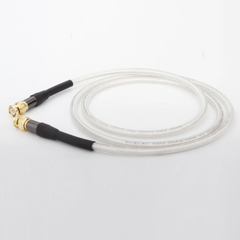 Preffair X414 Silver Plated 75 ohm Digital Hifi Audio Gold-Plate BNC Cable High Fidelity Digital Cable