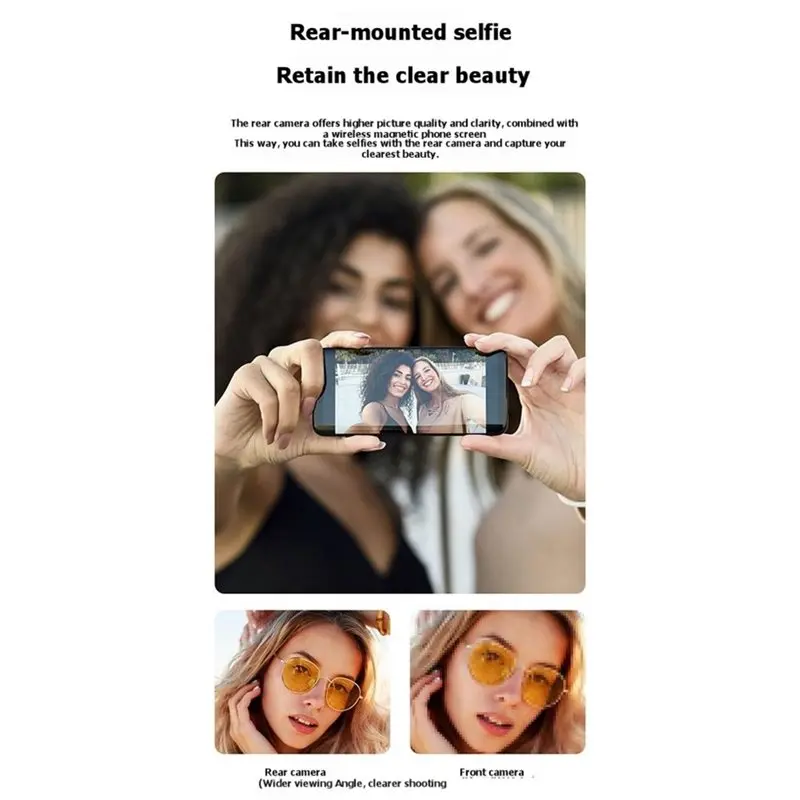 A97I-Wireless Monitor Rear Camera Wireless Magnetic Vlog Selfie Monitor Screen For Selfie Mirroring Video Recording