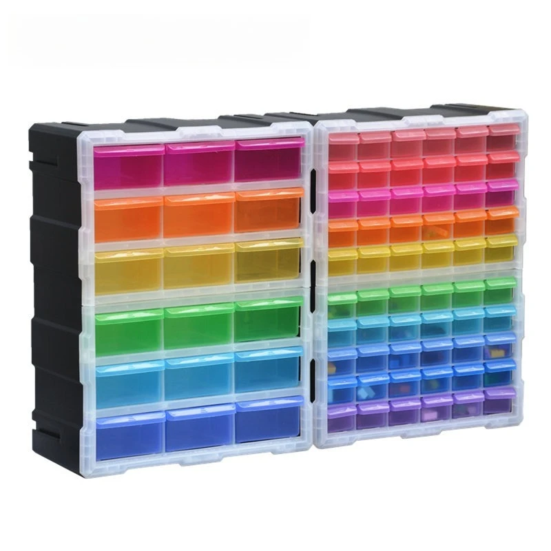 LEGO Storage Drawer Cabinet, Multi-Compartment Plastic Parts Organizer Box for Small Building Bricks and Toy Pieces JT40