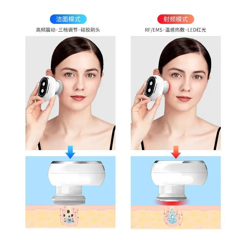 Mini beauté lifting du visage, soins de la peau à lumière colorée, nettoyage, déformable, remodelé
