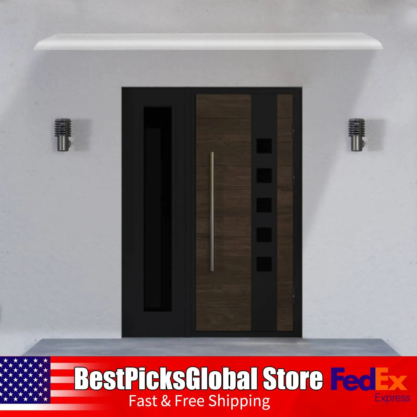 

Прозрачный навес для входной двери, 200 x 40 см, прозрачный дождезащитный тент, водонепроницаемый навес с защитой от УФ-излучения для наружных окон и входных дверей