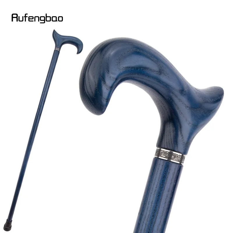 Wooden blue plum blossom cane scepter domineering pull wind pure wood creative gentleman fashion cool crutches view 2