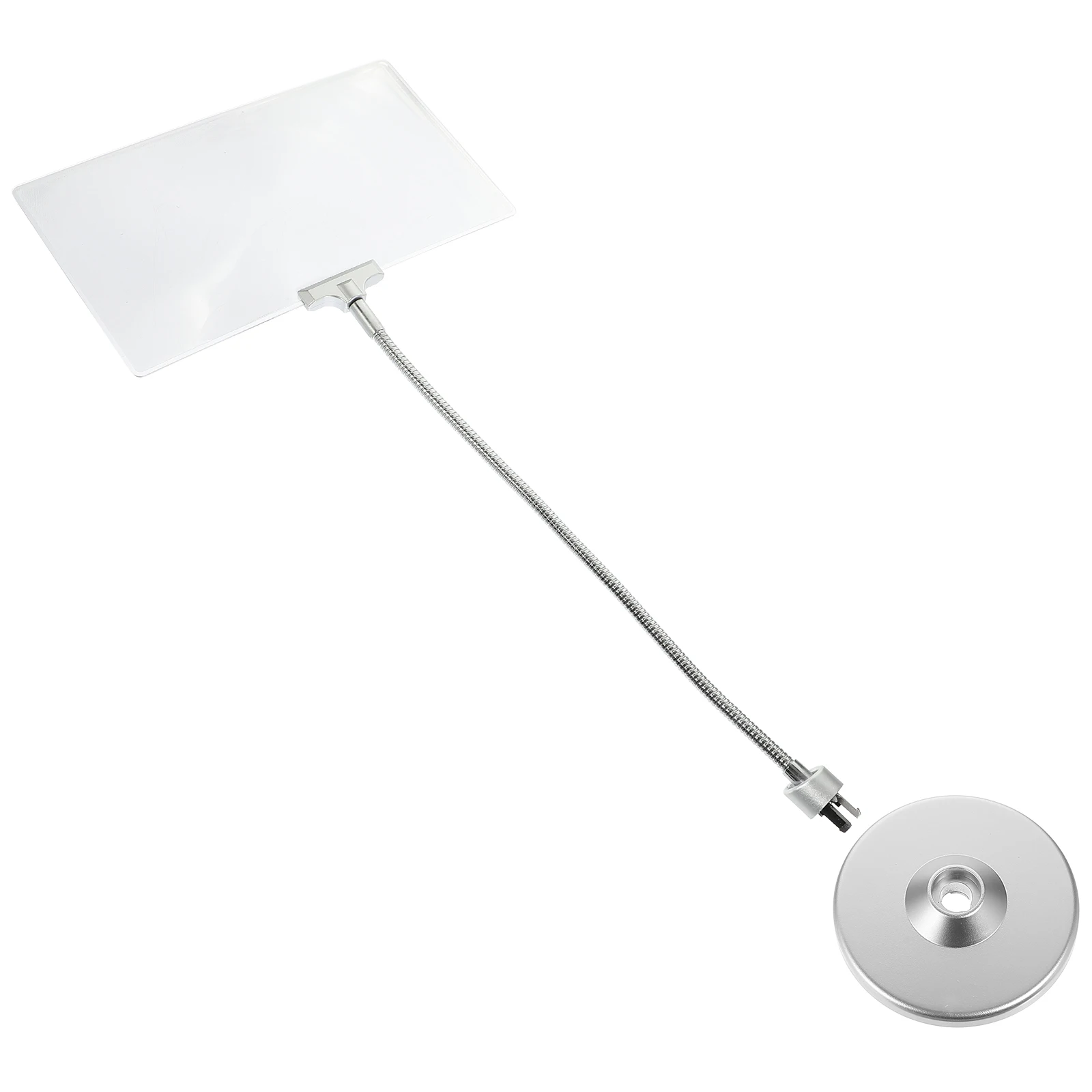 Extra Large 4x Reading Magnifier HD White Light Fresnel Lens Adjustable Hose Stand Black Craft Work Table Screen Computer