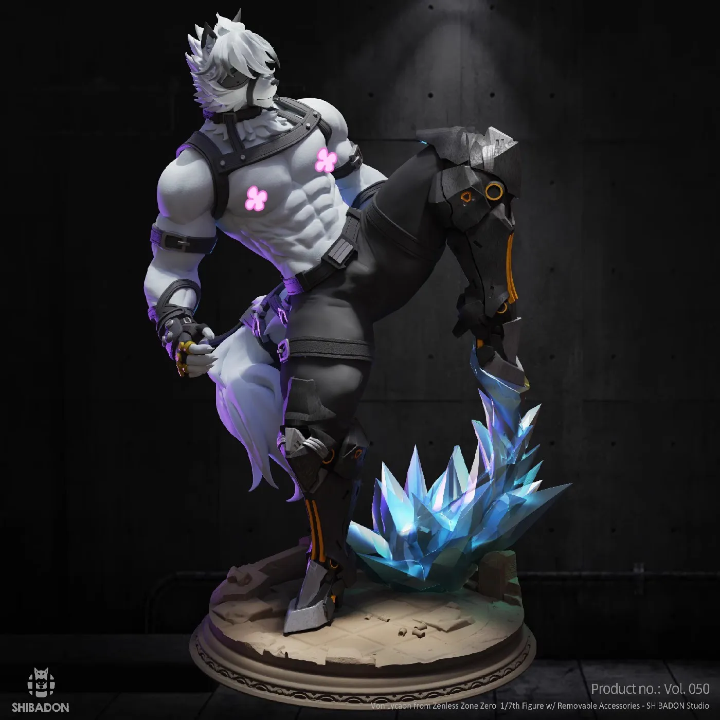 Pre Sale 31.6Cm Shibadon Studio Furry Zenless Zone Zero Von Lycaon Action Figure Statue Model Ornaments Garage Kit Toys Gift