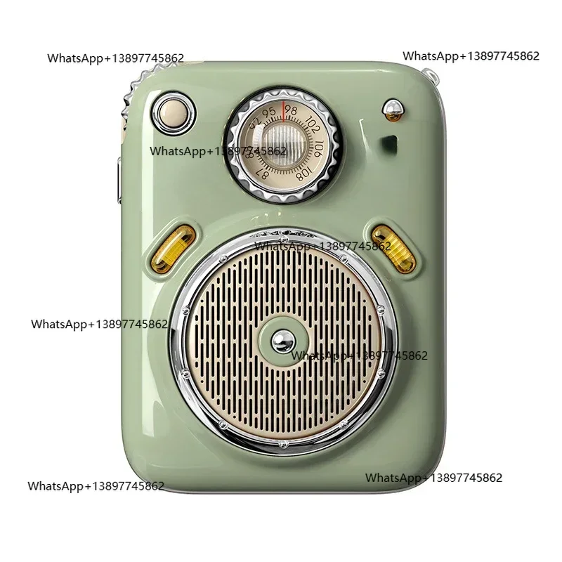 เครื่องเล่นบลูทูธแบบพกพา Peiqi beetle retro mini card พร้อมวิทยุสเตอริโอขนาดเล็ก