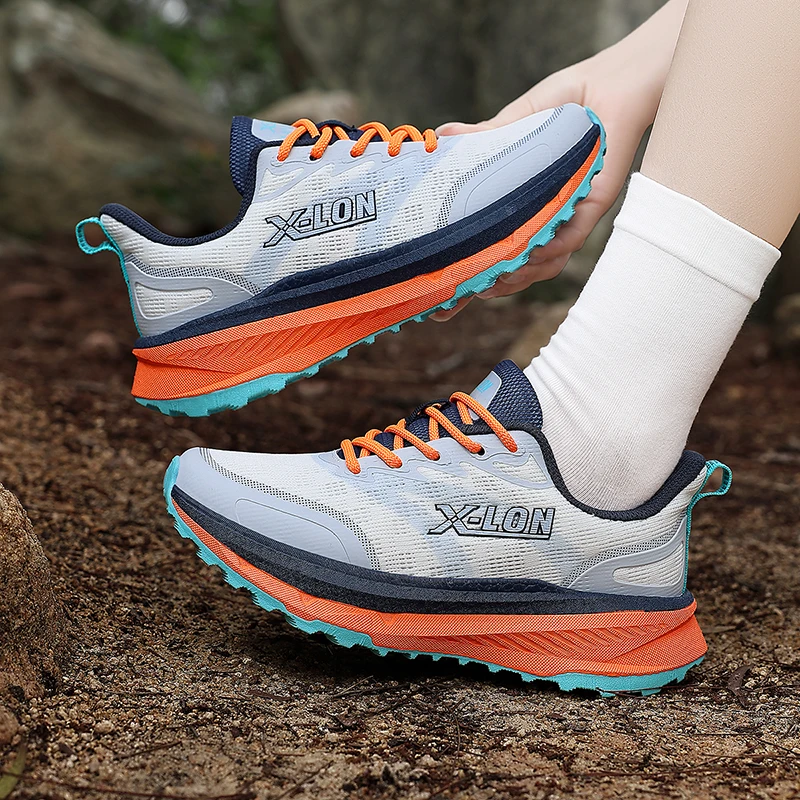 Men's Hiking Shoes Jogging Sneakers Mesh Outdoor Couple Trainer Race Non-Slip Walking shoes Off-road Shoes Breathable